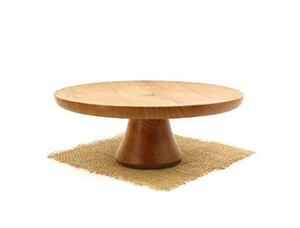 Base para Pastel de Madera de Diseño con Base de Color Natural y Patas de Color Negro para Servir Pasteles y Cupcakes en Fiestas - Product Image 3