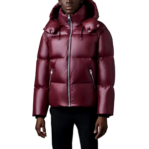 Veste bouffante d'hiver épaisse et chaude à la mode pour hommes manteau à capuche Streetwear avec conception de bulles rembourrées en cuir de haute qualité - Product Image 1