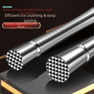 Muddler de Cócteles de Acero Inoxidable Premium, Herramienta de Barra de Doble Extremo de Alta Resistencia para Triturar, Mezclar y Preparar Bebidas Profesionalmente - Product Image 2