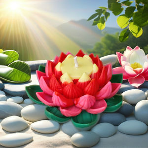 Vela Aromática de Parafina con Forma de Flor, Moderna y Creativa, Hecha a Mano, Ecológica, para Aromaterapia, Recuerdo de Boda - Product Image 1