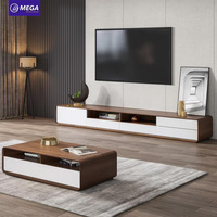 Mueble de TV MEGA clásico moderno de lujo, muebles de metal de alta calidad con almacenamiento para sala de estar