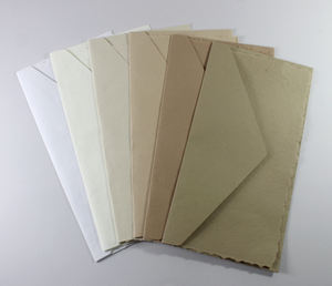 Professional Custom Greeting Envelope 250 Gsm Deckled Edge Card With Matching Envelop Recycled Handmade Paper - Product Image 5