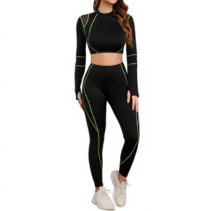 Ropa Deportiva de Alta Calidad para Gimnasio, Conjunto de Yoga para Mujer, Traje de Yoga de Alta Elasticidad, Impresión de Logotipo Personalizado OEM - Product Image 1