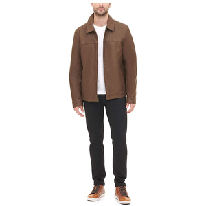 Venta al por mayor de los hombres de Otoño de moda con cremallera PU de piel de oveja chaquetas de cuero de estilo popular - Product Image 6