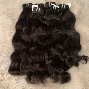 Extensiones de Cabello Humano Virgen Indio Crudo para Máquina de Tejer Cabello, Doble Trama, Permanente, Precio de Fábrica al por Mayor - Product Image 2