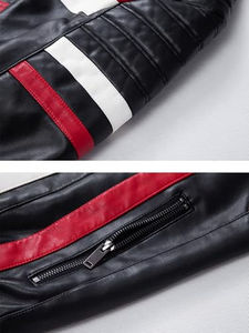 Blouson de moto en cuir unisexe sur mesure, nouveau design, coupe-vent, imprimé, blouson de moto de course d'hiver, cuir de vache - Product Image 5