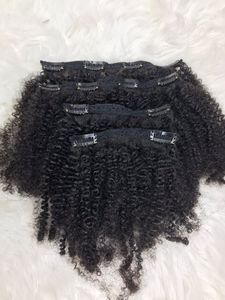 Meilleure qualité Clip In Kinky Curly 100% cheveux humains naturels pour les femmes noires d'extensions de cheveux humains vietnamiens - Product Image 3
