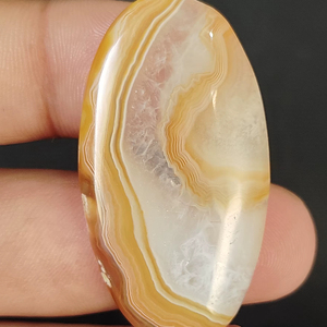 High Quality Botswana Natural Yellow Gemstone Cabochon <b>Amber</b> Jewelry White Botswana Agate 5-8mm <b>Pendant</b> Ring Necklace Handmade - Product Image 1