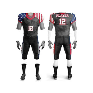 ชุดฟุตบอลอเมริกันที่เป็นมิตรกับสิ่งแวดล้อมทำจากโพลีเอสเตอร์มีสีสดใสไม่ซีดจางและเสริมตะเข็บเป็นเวลานาน - Product Image 4