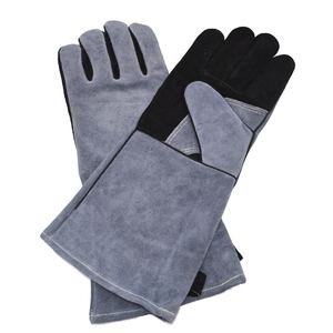 Gants de soudage résistants à la chaleur en cuir de vache blanc Gants de sécurité industrielle imperméables Vente en gros directe d'usine robuste - Product Image 6