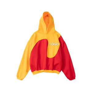 Sudaderas con Capucha de Dos Tonos al por Mayor, Sudaderas con Bloques de Color y Parches, Sudaderas Extra Grandes para Hombre 2026 - Product Image 6