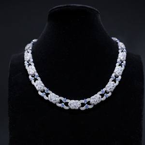 สร้อยคอเงินแท้ 925 ดีไซน์ใหม่ รูปทรงลูกบอล สำหรับผู้ชาย ชุบโรเดียม ประดับเพชรโมอิสซาไนต์ สร้อยคิวบาลิงค์ สไตล์ฮิปฮอป ของขวัญเครื่องประดับ - Product Image 4