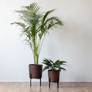 Jardinière en métal de haute qualité avec support Design classique nouveaux Pots de fleurs pour la décoration de jardin à la maison en plein air emballage en vrac - Product Image 6