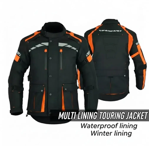 Chaqueta de Motociclismo para Exteriores con Cierre de Cremallera, Resistente al Viento, Talla Grande, para Todas las Estaciones, de Nailon - Product Image 5