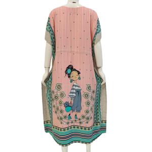 เดรสคาฟตันผู้หญิงลำลองใส่สบายมีเชือกผูกตรงกลาง - Product Image 3