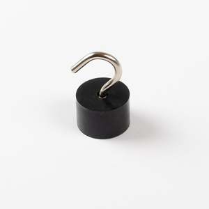 Magnete da soffitto in gomma con vite a gancio Ø25x40mm - Product Image 1