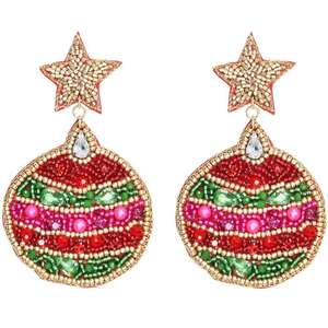 MD Handicrafts, pendientes de tuerca bordados con estilo, diseño personalizado, joyería tradicional hecha a mano para mujeres para fiestas - Product Image 6