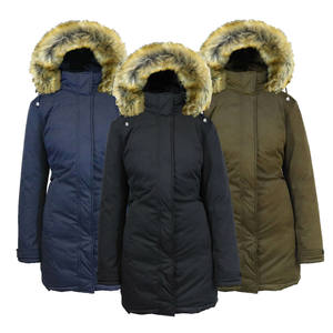 Manteau rembourré en coton de couleur unie veste parka pour femmes design personnalisé veste parka à manches longues pour femmes - Product Image 1