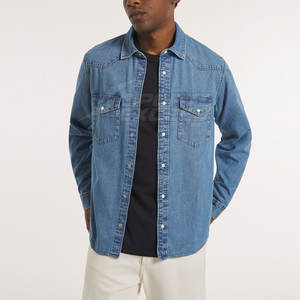 กางเกงยีนส์แฟชั่นเสื้อยืดคอปกสองชั้นสำหรับผู้ชายมีโลโก้ออกแบบได้ตามต้องการสำหรับฤดูร้อน - Product Image 6