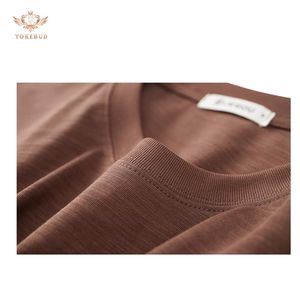 T-shirt en coton pur 100% surdimensionné, personnalisé avec impression, manches courtes, col rond, logo frontal, style mode et formel, disponible en blanc et en tailles plus, vente en gros - Product Image 2