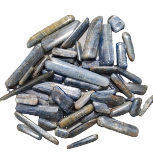 Piedra preciosa suelta de cianita azul Natural 100% al por mayor, piedras caídas de cianita pulidas pulsera curativa caída piedra de cuentas de cianita - Product Image 2