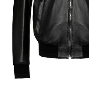 Chaqueta de cuero transpirable a la moda para hombre chaqueta de cuero de moda sostenible OEM personalizada hecha en Pakistán para el invierno - Product Image 6