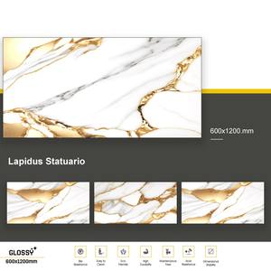 Azulejos de cerámica de porcelana de 600x1200mm Azulejo interior Golssy Anilaz White - Product Image 5