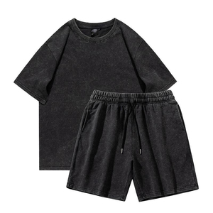 Ensemble short et t-shirt d'été personnalisé OEM 2 pièces pour hommes 2024 nouveautés avec logo personnalisé ensemble t-shirts et shorts pour hommes - Product Image 2