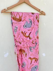 Hecho a mano 100% algodón estampado Floral lujo elegante Casual mujer Pijamas suave transpirable popelina para verano otoño primavera - Product Image 4