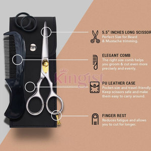 Tijeras profesionales de afeitar de peluquero de acero inoxidable de 6 pulgadas, herramientas de peluquería de corte de pelo de alta calidad con punta afilada - Product Image 3