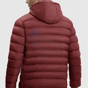 Veste à capuche pour hommes résistante à l'eau capuche détachable manteau d'hiver léger isolé poches poignets élastiques réglables - Product Image 3