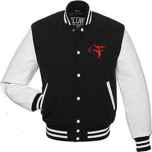 Bonne vente Vestes universitaires d'hiver en laine personnalisées pour hommes Blouson de baseball style cool Vestes universitaires en cuir - Product Image 1