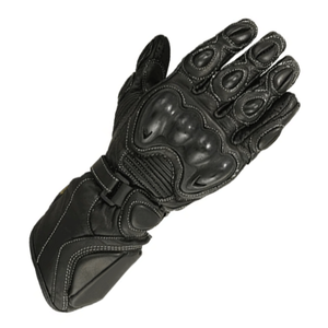 Custom Biker Touring Puro Negro Genuino Cuero de vaca Impermeable Transpirable Invierno Moto Racing Guantes Unisex - Product Image 3