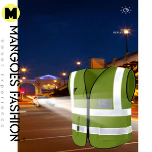 เสื้อกั๊กสะท้อนแสงกันน้ำ ANSI Class 1 สีสะท้อนแสง รับทำโลโก้ตามสั่ง OEM/ODM ผ้าโพลีเอสเตอร์ ขายส่งมะม่วง - Product Image 3
