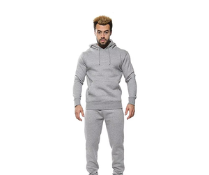 Chándal de Material de algodón de alta calidad con capucha Jogger dos piezas pulóver con capucha cómodo nuevo chándal de moda para hombres - Product Image 1