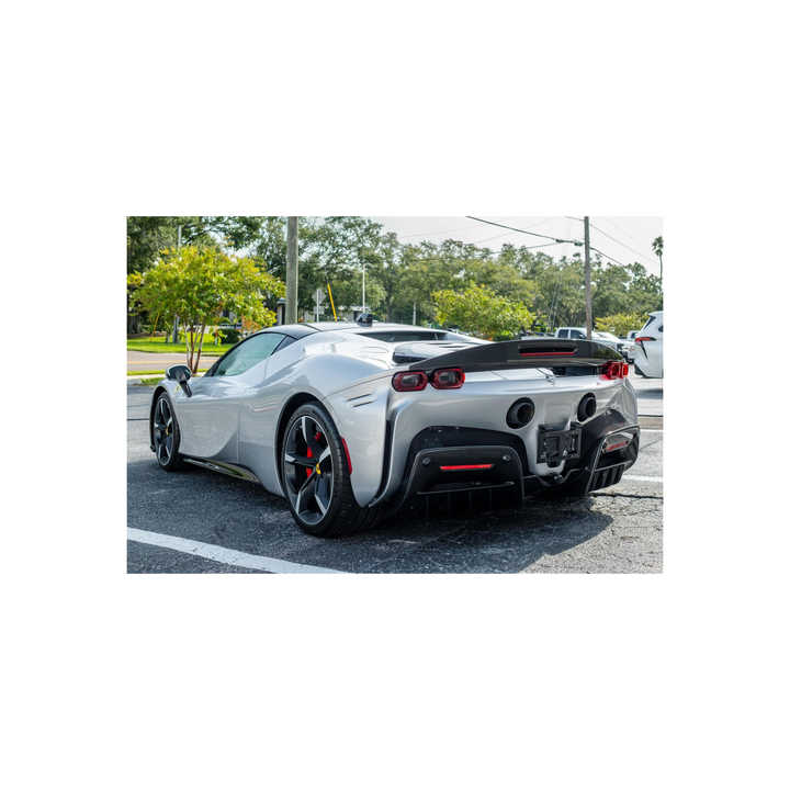 Ferrrari 488 GTB with twin-turbo V8 engine and aerodynamic design
