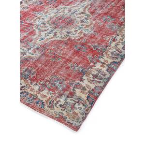 Tapis en laine vintage 9x12 rouge et orange, noué à la main, motif médaillon, pour la maison et le salon, tapis rectangulaire pour couloir - Product Image 2