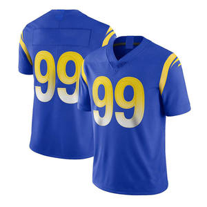 Maillots de football américain de qualité supérieure 100% polyester, broderie personnalisée courte, impression par transfert thermique, respirant, séchage rapide - Product Image 5