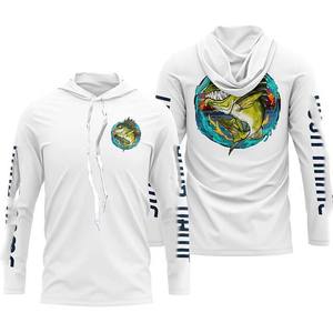 Camiseta de Pesca con Capucha de Fibra de Bambú con Logotipo Personalizado, Protección Solar UPF50+, Secado Rápido, Suave, de Alto Rendimiento, para Pesca y Fitness - Product Image 5