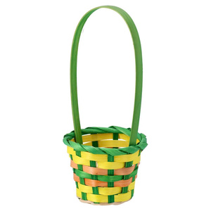 Cesta de Almacenamiento Multifuncional de Bambú Tejido Colorido y Ecológico, Accesorios de Cocina, Diseño Funcional para Colgar, Almacenamiento Doméstico - Product Image 1