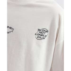 T-shirt ajusté style célébrité internet, 100% coton jersey respirant, décontracté, coupe ample et oversize, avec logo uni, coupe courte, design vierge - Product Image 6