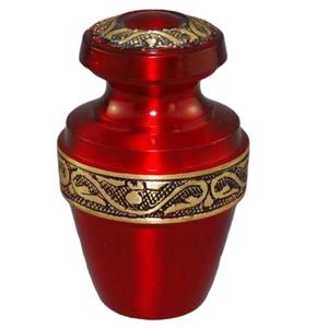 High Quality Brass Cremation <b>Keepsake</b> Urns With Engraving Gold And Gray Finished Metal Funeral Urns For Human <b>Ashes</b> - Product Image 3