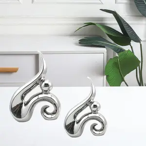 High Quality Silver Ceramic Indoor Ornament Lovely Status Porcelain Decorative Item New Style