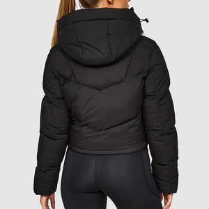 Chaqueta Acolchada de Invierno para Mujer, Estilo Casual, Chaqueta Corta, Talla Grande, Transpirable, con Logotipo Personalizado Impreso en DTF - Product Image 2