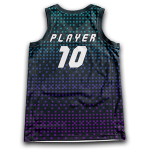 ชุดเสื้อบาสเก็ตบอลสำหรับผู้ชายเสื้อบาสเก็ตบอลผ้าโพลีเอสเตอร์คอวีระบายอากาศได้ดี - Product Image 3
