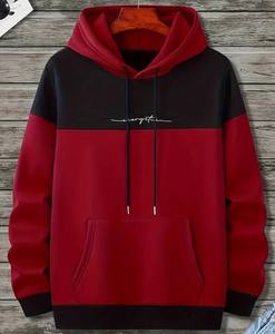 Sudadera con capucha informal de alta calidad para hombre, en colores sólidos cómodo estampado de letras, ajuste holgado para primavera y otoño, teñido liso - Product Image 1