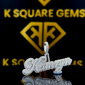 Colgante Hip Hop con Letra Personalizada, Colgante con Número Hip Hop para Hombre, Colgante de Moissanita, Joyería Hip Hop Ice Out - Product Image 5