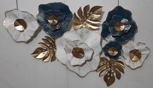 Pétalos de flores decorativas modernas multicolor de latón AK para decoración de pared del hogar pétalos de hojas - Product Image 4