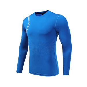 Solid Color Long Sleeves Men <b>Compression</b> <b>Shirts</b> Customized Logo New Style Men <b>Compression</b> <b>Shirts</b> - Product Image 1