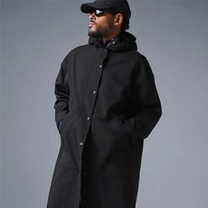 Veste de pluie longue à capuche pour hommes-Manteau léger imperméable et coupe-vent avec design sur toute la longueur, parfait pour les activités de plein air - Product Image 5